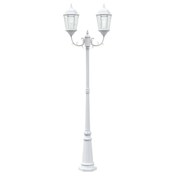 Grote foto vidaxl tunlicht wit 235 cm aluminium tuin en terras verlichting