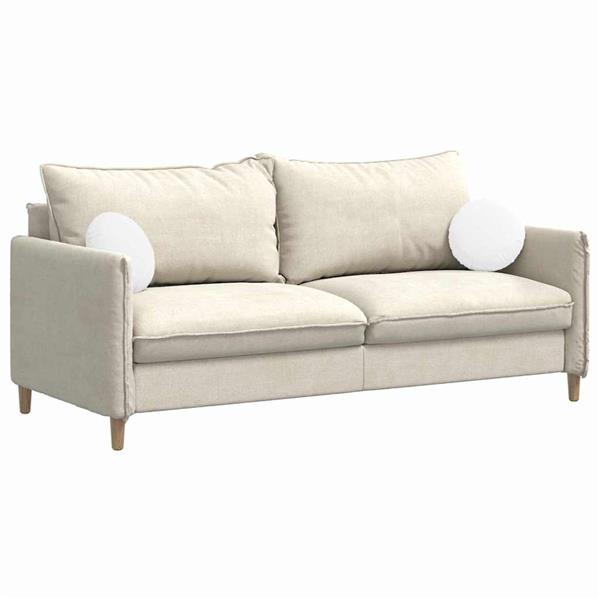 Grote foto vidaxl zitkussens 2 pcs wit 30 x 13 cm stof huis en inrichting woningdecoratie