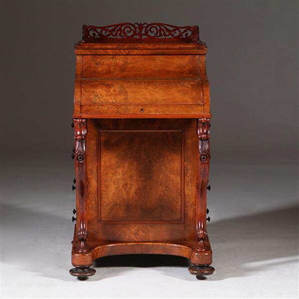 Grote foto davenport in wortelnoten met geheim pop up vak ca 1870 no.342060 antiek en kunst overige in antiek gebruiksvoorwerpen