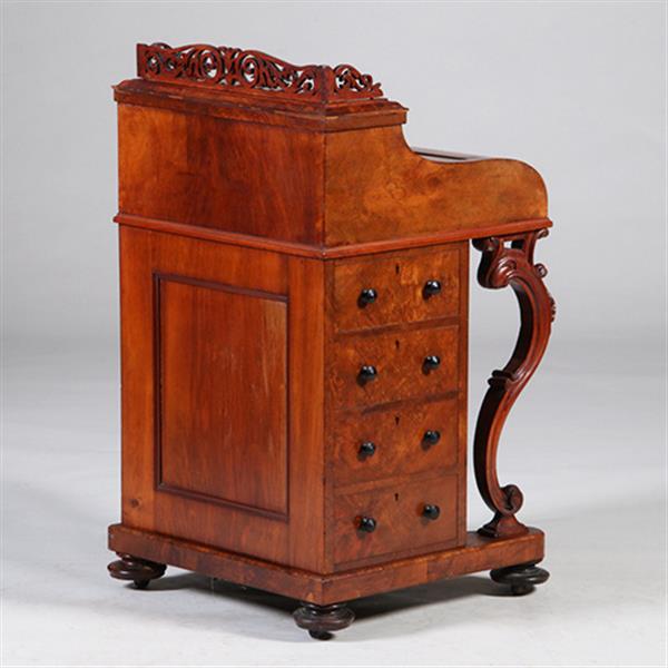 Grote foto davenport in wortelnoten met geheim pop up vak ca 1870 no.342060 antiek en kunst overige in antiek gebruiksvoorwerpen