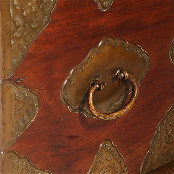 Grote foto koloniaal documenten kistje djatihout messing beslagen ca 1850 no.350201 antiek en kunst stoelen en banken