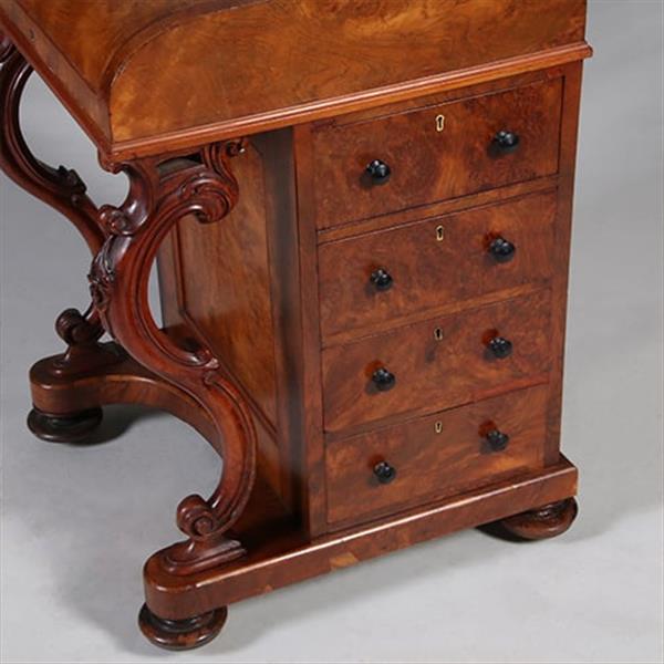 Grote foto davenport in wortelnoten met geheim pop up vak ca 1870 no.342060 antiek en kunst overige in antiek gebruiksvoorwerpen