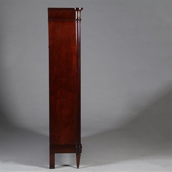 Grote foto louis seize boekenkast in mahonie ca 1800 ronde hoeken goud getrimd no.342030 antiek en kunst stoelen en banken