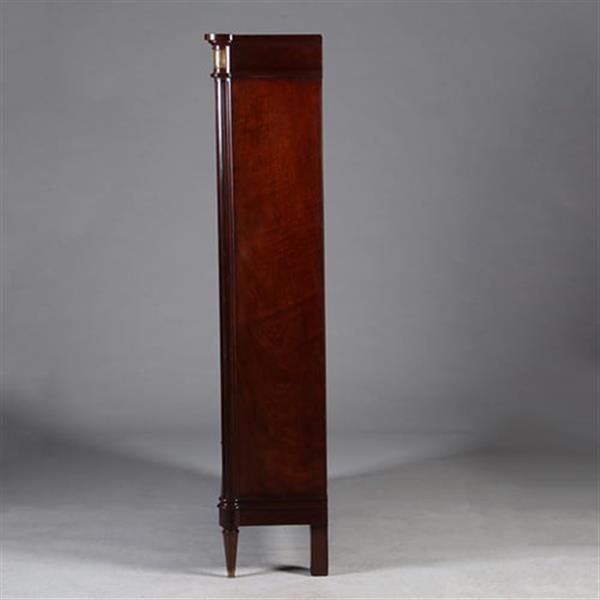 Grote foto louis seize boekenkast in mahonie ca 1800 ronde hoeken goud getrimd no.342030 antiek en kunst stoelen en banken