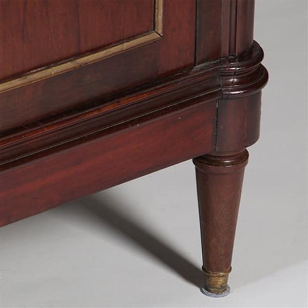 Grote foto louis seize boekenkast in mahonie ca 1800 ronde hoeken goud getrimd no.342030 antiek en kunst stoelen en banken