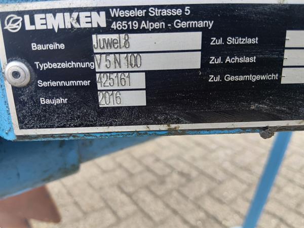 Grote foto lemken juwel 8 v5n100 5 schaar vario ploeg agrarisch ploegen