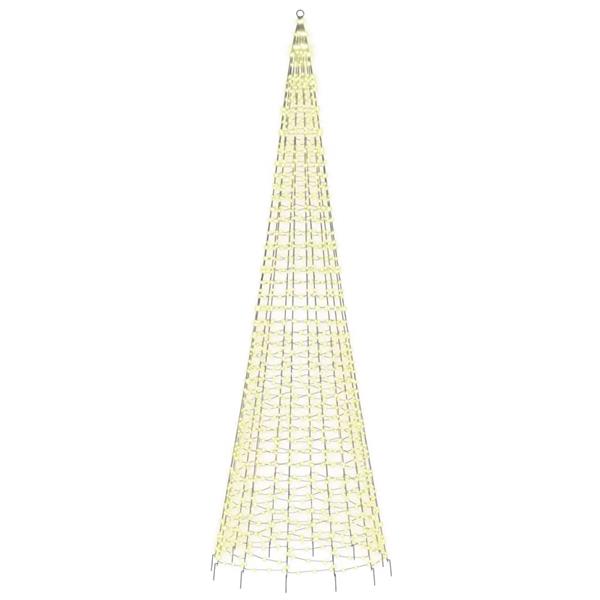 Grote foto vidaxl led kerstboom aan vlaggenmast 1534 leds warm wit 500 cm diversen overige diversen