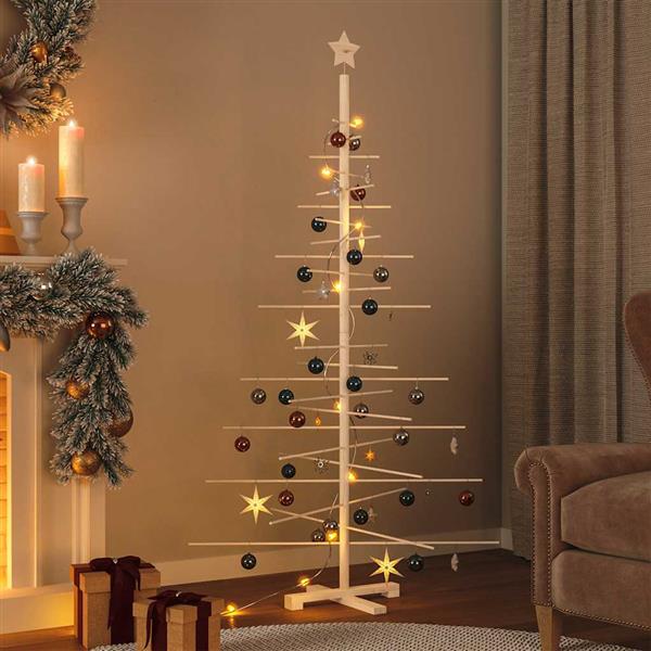 Grote foto vidaxl kerstdecoratie kerstboom 180 cm massief grenenhout diversen overige diversen