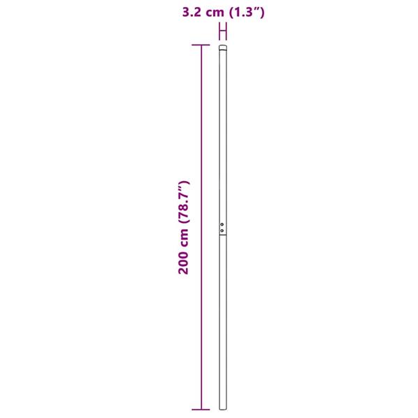 Grote foto vidaxl afrasteringspaal 12 pcs grijs poedergecoat staal tuin en terras overige tuin en terras