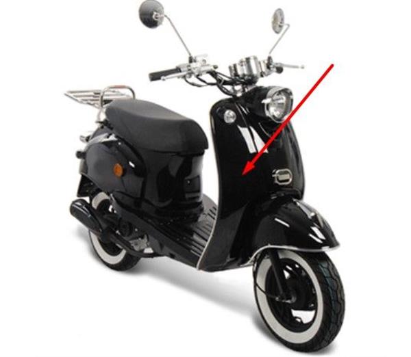 Grote foto beenschild voorscherm antraciet mat zwart san remo new flash pico motoren overige accessoires