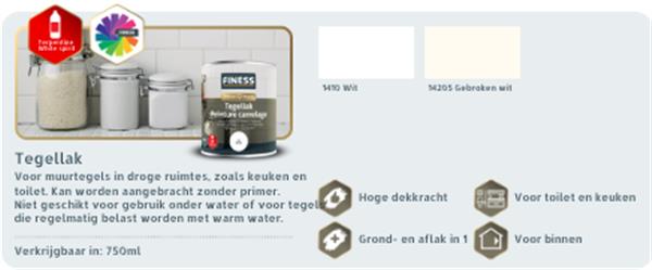 Grote foto tegellak wit 750 ml doe het zelf en verbouw verven en sierpleisters