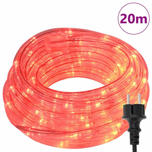 Grote foto vidaxl touwenlicht met 480 led rood 20 m pvc diversen overige diversen
