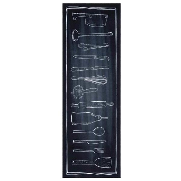 Grote foto vidaxl keuken vloerkleed zwart 180 x 60 cm fluweel tuin en terras overige tuin en terras