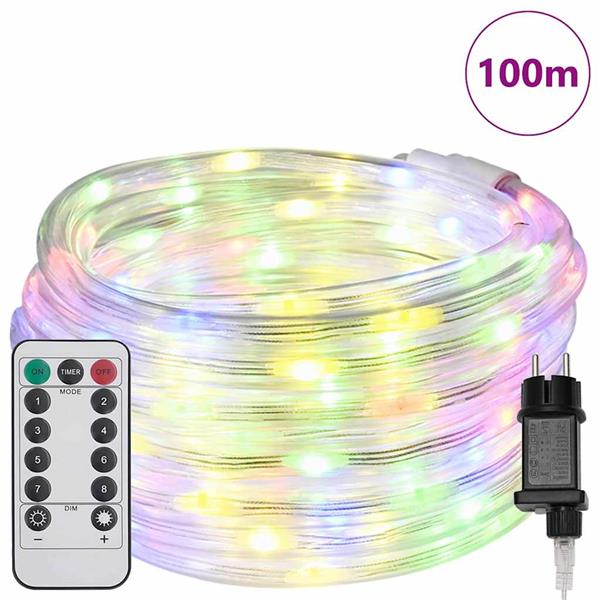 Grote foto vidaxl touwenlicht met 2400 led multikleur 100 m pvc diversen overige diversen