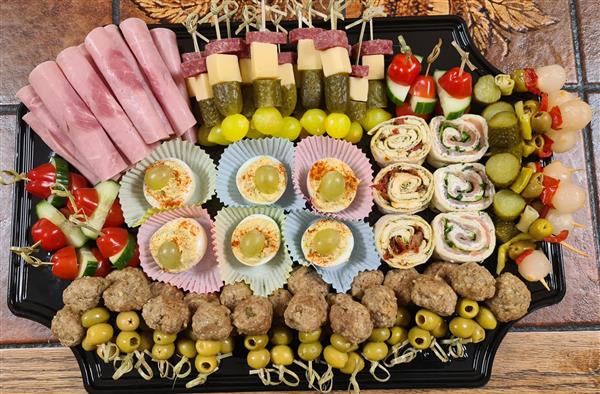 Grote foto italiaanse borrelschalen diversen kerst