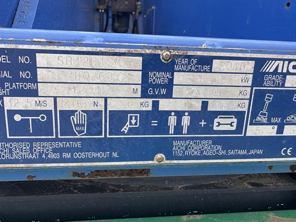 Grote foto hoogwerker aichi sr12c1sm rupshoogwerker doe het zelf en verbouw hoogwerkers