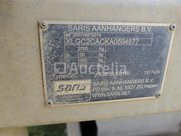 Grote foto saris c2700 dubbelassige buigende aanhangwagen vin xlgc2cacka0594877 agrarisch aanhangwagens