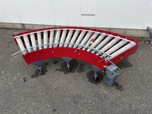 Grote foto taks rollenbaan bocht 90 breedte 75 cm agrarisch transportbanden