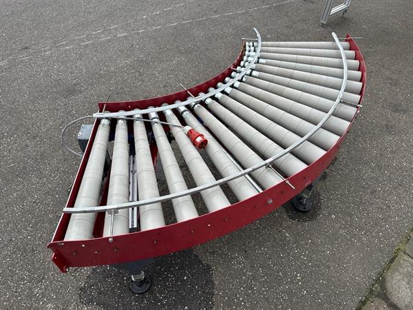 Grote foto taks rollenbaan bocht 90 breedte 75 cm agrarisch transportbanden