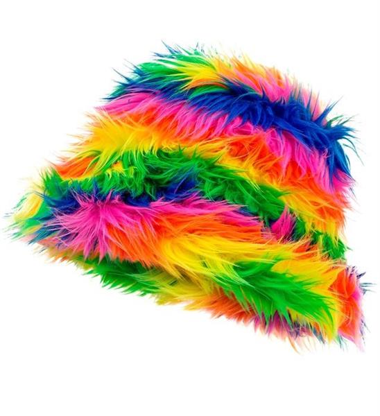 Grote foto regenboog bucket hat pluche verzamelen overige verzamelingen