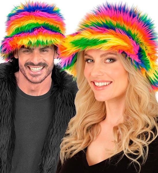 Grote foto regenboog bucket hat pluche verzamelen overige verzamelingen