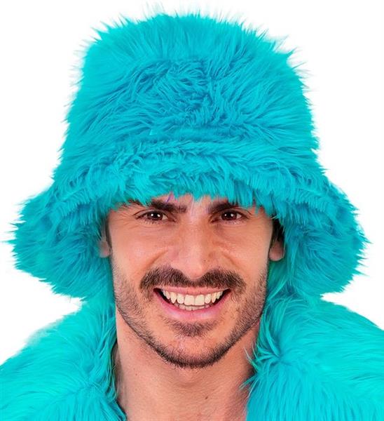 Grote foto turquoise bucket hat pluche verzamelen overige verzamelingen