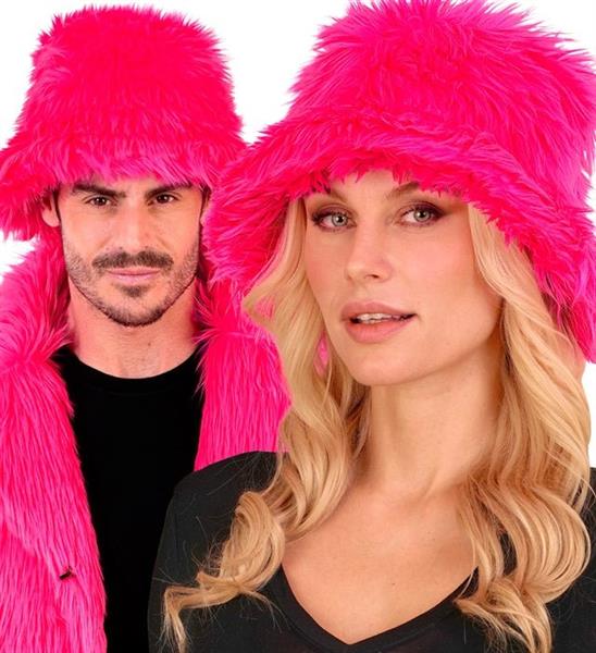 Grote foto roze bucket hat pluche verzamelen overige verzamelingen