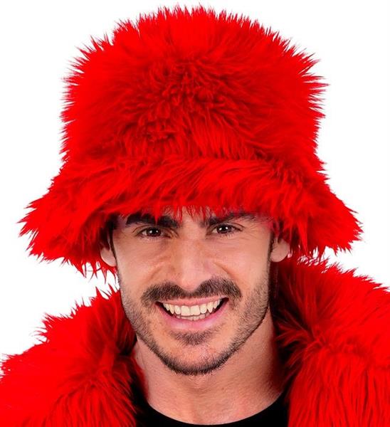 Grote foto rood bucket hat pluche verzamelen overige verzamelingen