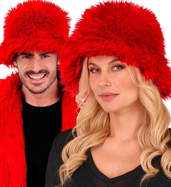 Grote foto rood bucket hat pluche verzamelen overige verzamelingen