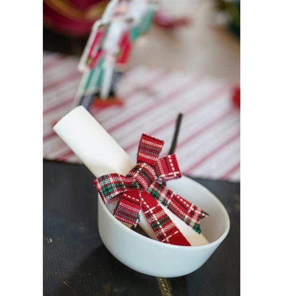 Grote foto rood groene strik schotse ruit 10cm 3st verzamelen overige verzamelingen