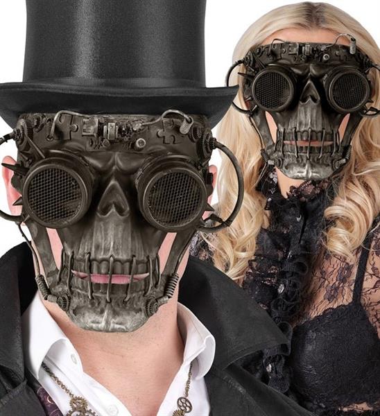 Grote foto halloween masker bruin steampunk schedel verzamelen overige verzamelingen