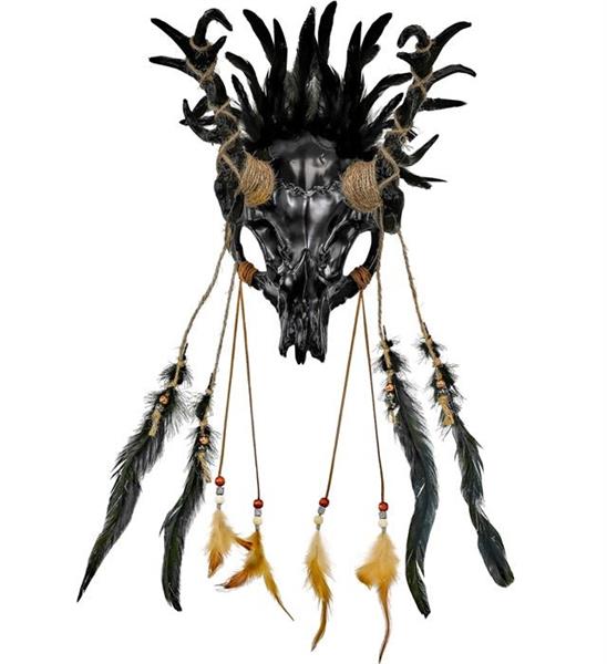 Grote foto halloween masker stier met veren verzamelen overige verzamelingen