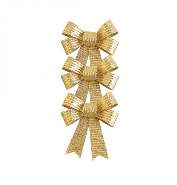 Grote foto gouden strik glitters strepen 10cm 3st verzamelen overige verzamelingen