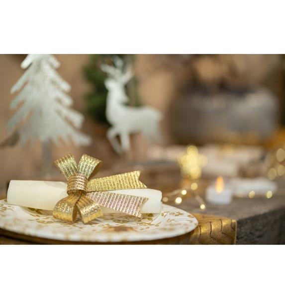 Grote foto gouden strik glitters strepen 10cm 3st verzamelen overige verzamelingen