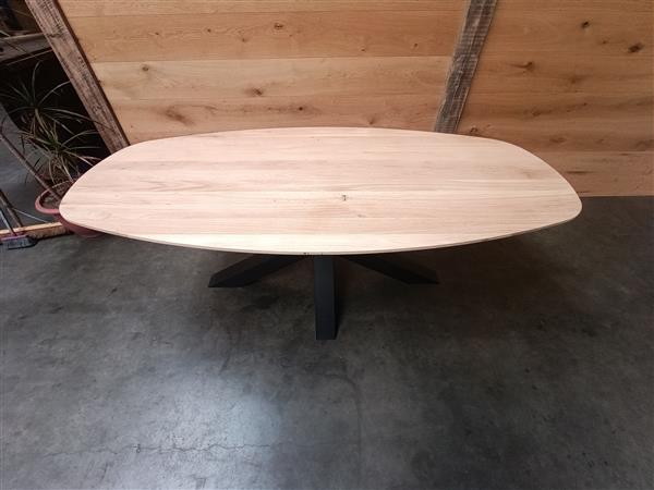 Grote foto deens ovaal tafelblad 95x200cm 40mm dikte doe het zelf en verbouw hout en planken