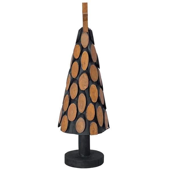 Grote foto vidaxl kerstboom met standaard bruin 60 cm massief teakhout diversen overige diversen