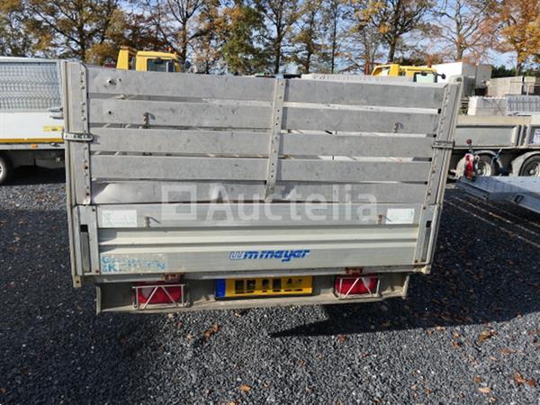 Grote foto dubbelassige dieplader met meyer zijwanden en verlengstukken agrarisch aanhangwagens