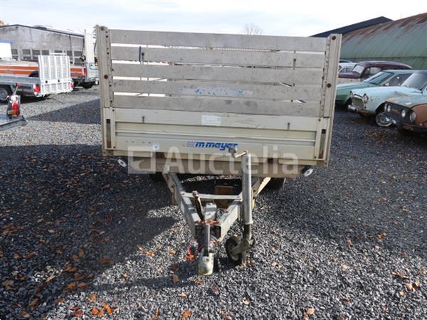 Grote foto dubbelassige dieplader met meyer zijwanden en verlengstukken agrarisch aanhangwagens