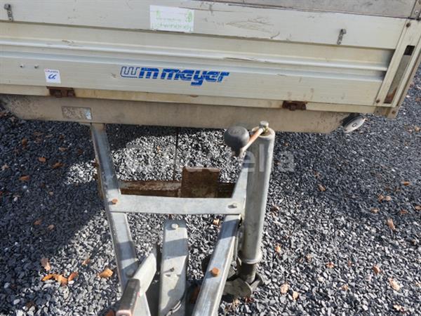 Grote foto dubbelassige dieplader met meyer zijwanden en verlengstukken agrarisch aanhangwagens