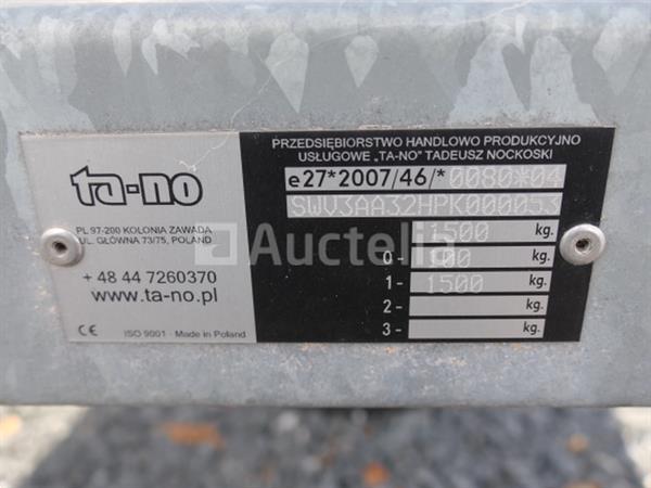 Grote foto ta no t3a 32h enkelassige spoeldrager aanhangwagen vin swv3aa32hpk000053 agrarisch aanhangwagens