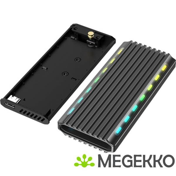 Grote foto gembird ee2280 u3c 03 behuizing voor opslagstations sdd behuizing zwart m.2 computers en software behuizingen en kasten