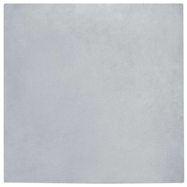 Grote foto vidaxl nep konijnenbont tapijt olite grijs 200 x 200 cm polyester huis en inrichting vloerbedekking en kleden