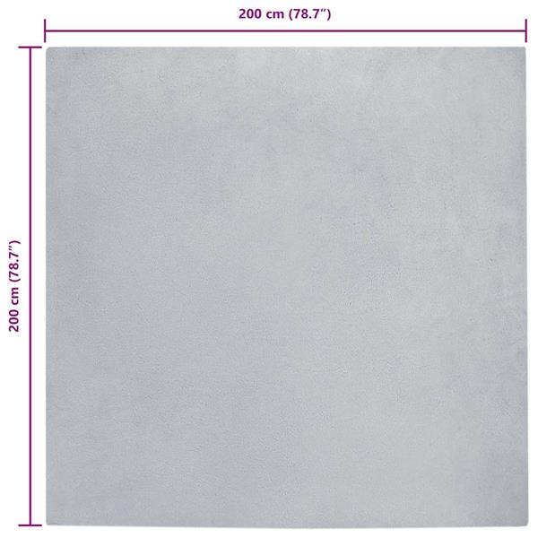 Grote foto vidaxl nep konijnenbont tapijt olite grijs 200 x 200 cm polyester huis en inrichting vloerbedekking en kleden