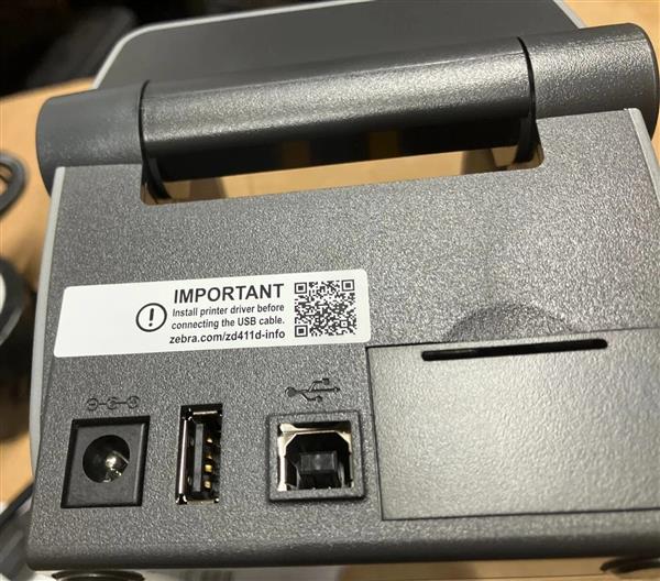 Grote foto zebra zd411 thermal label printer usb new zd4a022 d0em00ez computers en software printers
