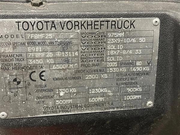 Grote foto toyota 7fbmf25 agrarisch heftrucks