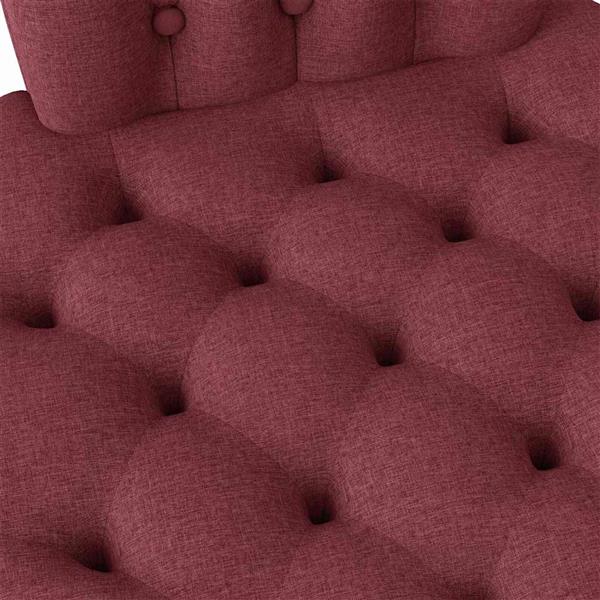 Grote foto vidaxl slipper stoel wijnrood 56 5 x 70 x 110 cm stof huis en inrichting stoelen