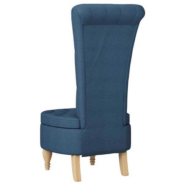 Grote foto vidaxl slipper stoel blauw 56 5 x 70 x 110 cm stof huis en inrichting stoelen