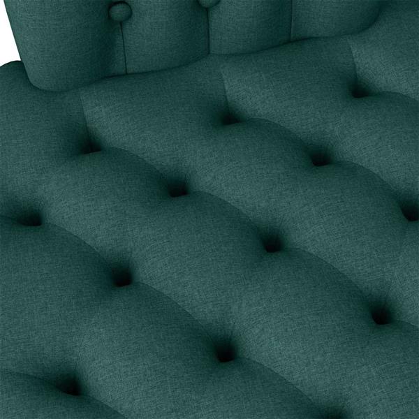 Grote foto vidaxl slipper stoel donkergroen 56 5 x 70 x 110 cm stof huis en inrichting stoelen