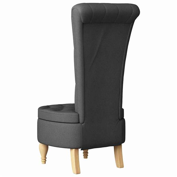 Grote foto vidaxl slipper stoel donkergrijs 56 5 x 70 x 110 cm stof huis en inrichting stoelen