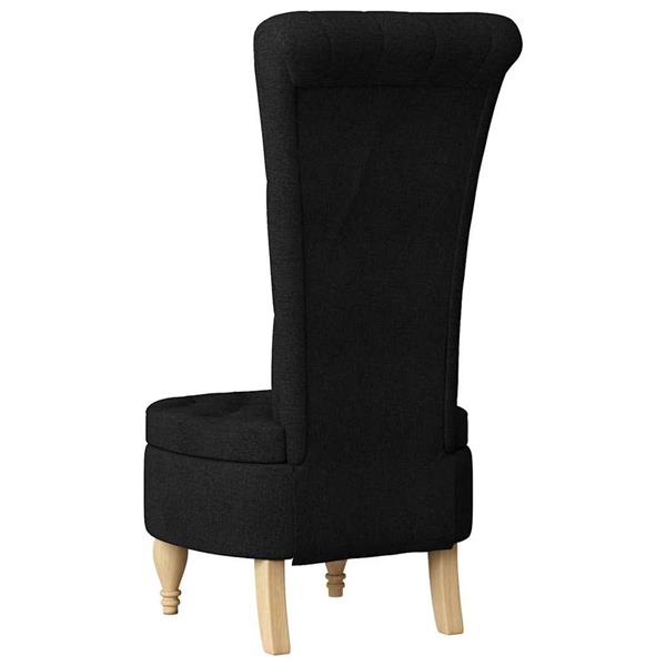 Grote foto vidaxl slipper stoel zwart 56 5 x 70 x 110 cm stof huis en inrichting stoelen